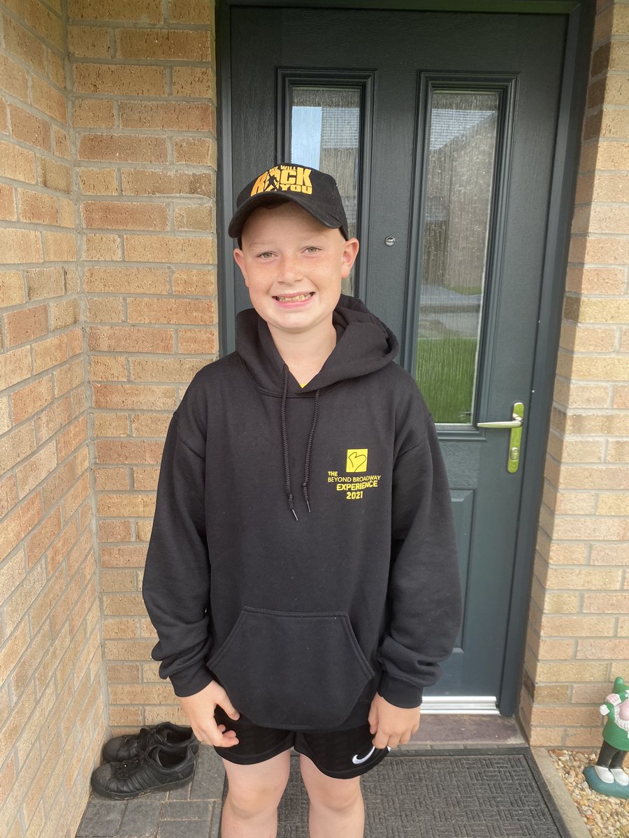 Day 1 of Beyond Broadway and he’s very excited! Let’s see if he’s still smiling in 2 weeks time 💙