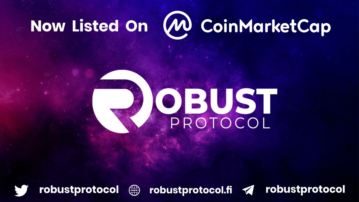 $RBT is live on @CoinMarketCap. Thanks to the entire @robustprotocol community for the continued support 🔥 ☑️@TechRate1 audit ☑️@CoinMarketCap listing ☑️@TrustWalletApp added New ATH loading 🚀 Buy: exchange.pancakeswap.finance/#/swap?outputC… Chart: poocoin.app/tokens/0x891e4… #BabyDoge #BSCGem