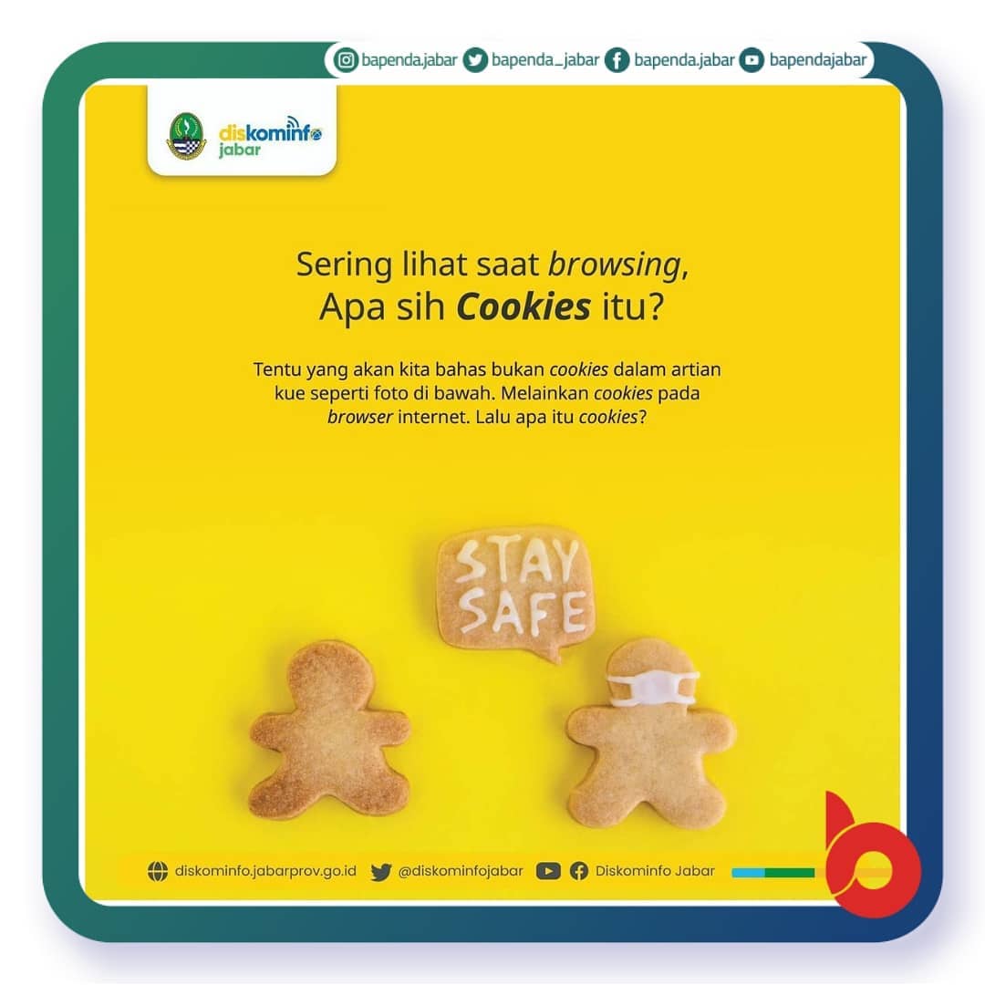 bapenda_jabar's tweet photo. Pasti sering liat istilah Cookies di internet kan? Kenapa namanya sama seperti kue yang sering kita makan yaa 🤔

Nah, sebenarnya apa sih Cookies dan fungsi nya? 

Retweet  @diskominfojabar

#diskominfojabar #teknologiinformasi #jabardigitalprovince #jabarjuara https://t.co/PT0vBeuwwl