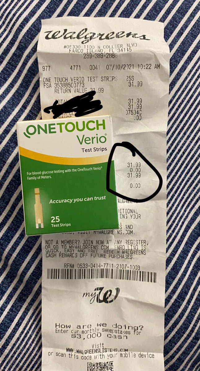 durl101's tweet photo. 30 bucks to check my blood sugar 25 times. Diabetes is making life “Pay to Play”. https://t.co/DuEvmPU30j