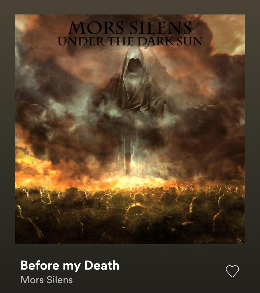 🤘🏻Amazing Melodic Death Metal release🤘🏻

Album: #UnderTheDarkSun

Band: #MorsSilense

Best song: #BeforeMyDeath