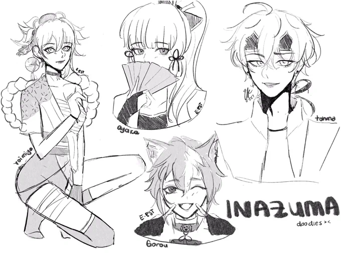 some inazuma doodles 