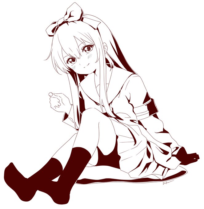 @shionmoeka 元々白黒コンセプトで描いてたのでこちらももらって下さい🙏
前から七森中の制服のシワとか全然想像つかなくて困ってて…逆に勉強させてくださりありがとうございます… 