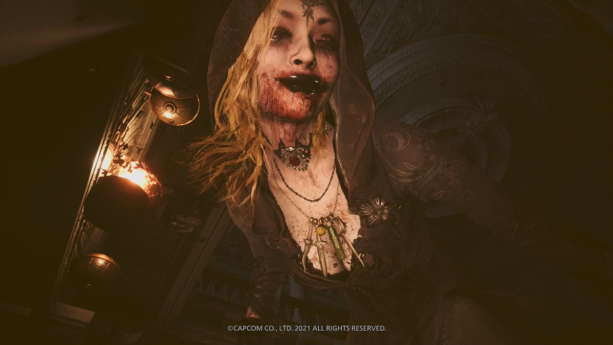 Niautsuki_'s tweet photo. When she looks at you like a piece of man meat #re8 #village #okaynow #imfinnaactup #PS4share https://t.co/xkcXTw5cF4