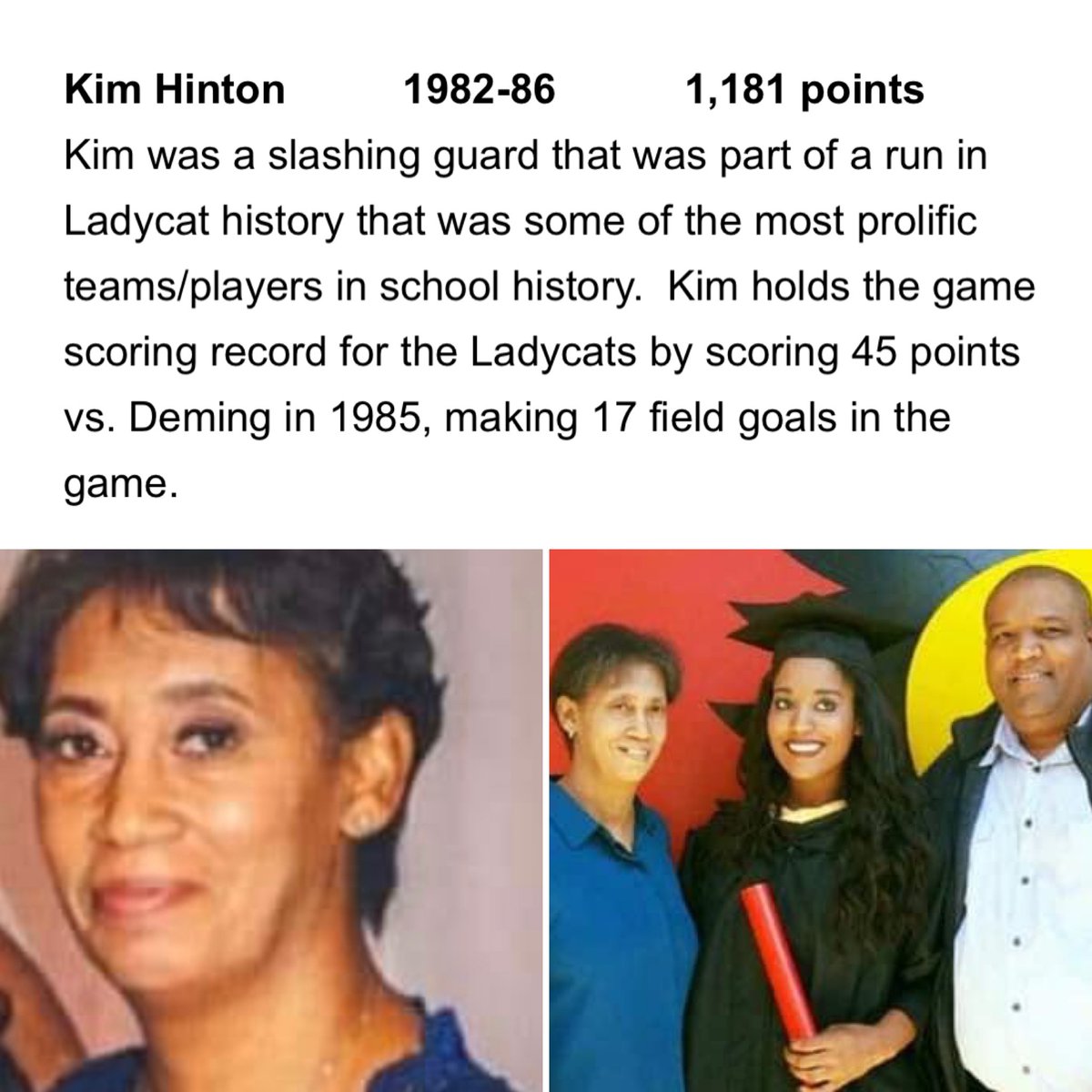 The Ladycat community lost a great one. Sending love and prayers to the Hinton and Lail families during this difficult time. 💕🙏🏼🏀
