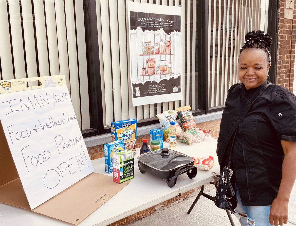 IMAN Board Member &amp; Culinary Chef Gina present onsite &amp; online every Saturday morning to take items from the Food Pantry &amp; demonstrate what type of  healthy meals are possible