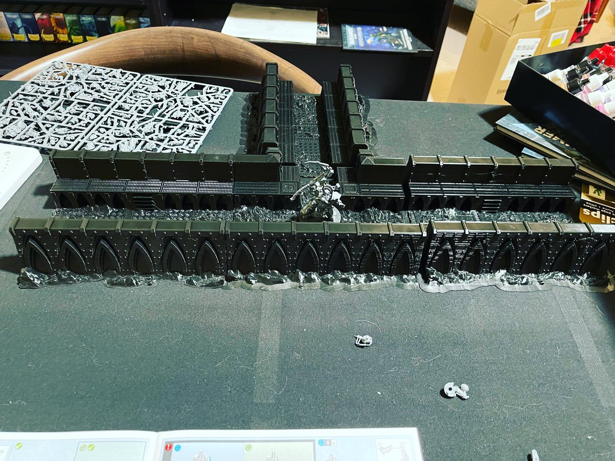 OhGeezItsBrad's tweet photo. Daily hobby Post 19: About halfway through the bunkers for the table top, Typhus in there for scale! #warhammer40k #warhammer #warhammercommunity #3dprinting #3dprintedterrain #terrain #wargaming #dailyhobby https://t.co/5XzwmHrTCk