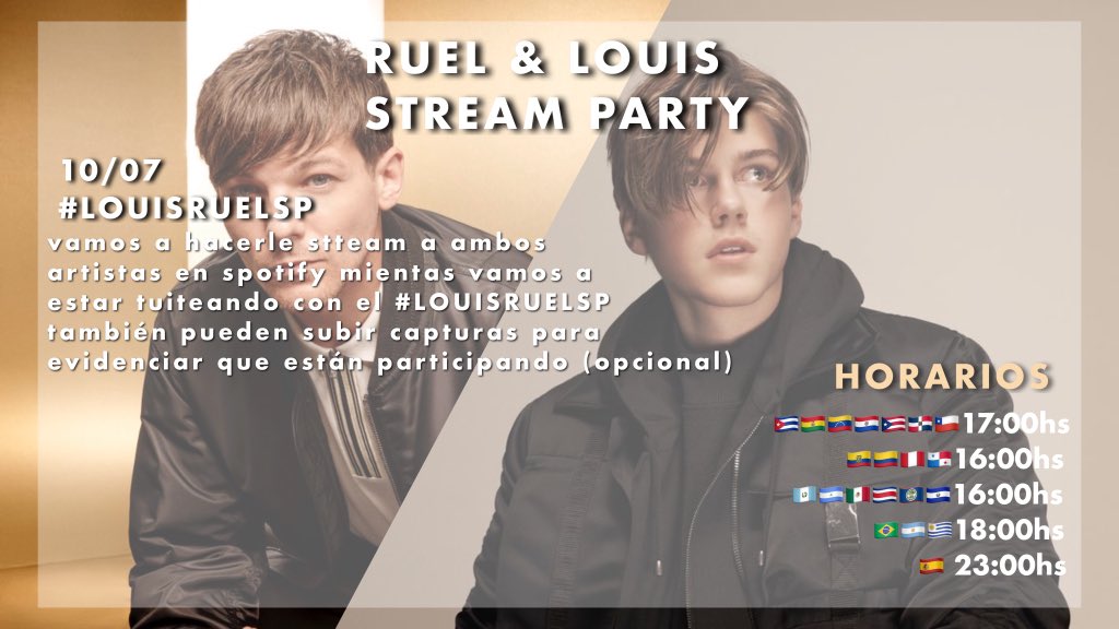 splouies's tweet photo. 📣 STREAMING PARTY CON EL FANDOM DE RUEL!

Hoy haremos un stream simultáneo a 'dlibyh' y 'too many feelings', esperamos que se puedan unir 

HT: #LOUISRUELSP

playlist: https://t.co/q0QLKhsQML 

- @ruelstreams - https://t.co/oF1J08kz6a