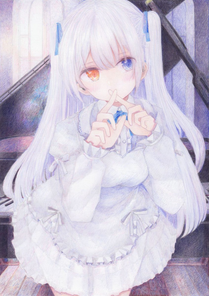 オリジナル 女の子 アナログ 色鉛筆 T Co Y くろいうさぎのイラスト オリジナル 女の子 アナログ 色鉛筆 T Co Y くろいうさぎのイラスト