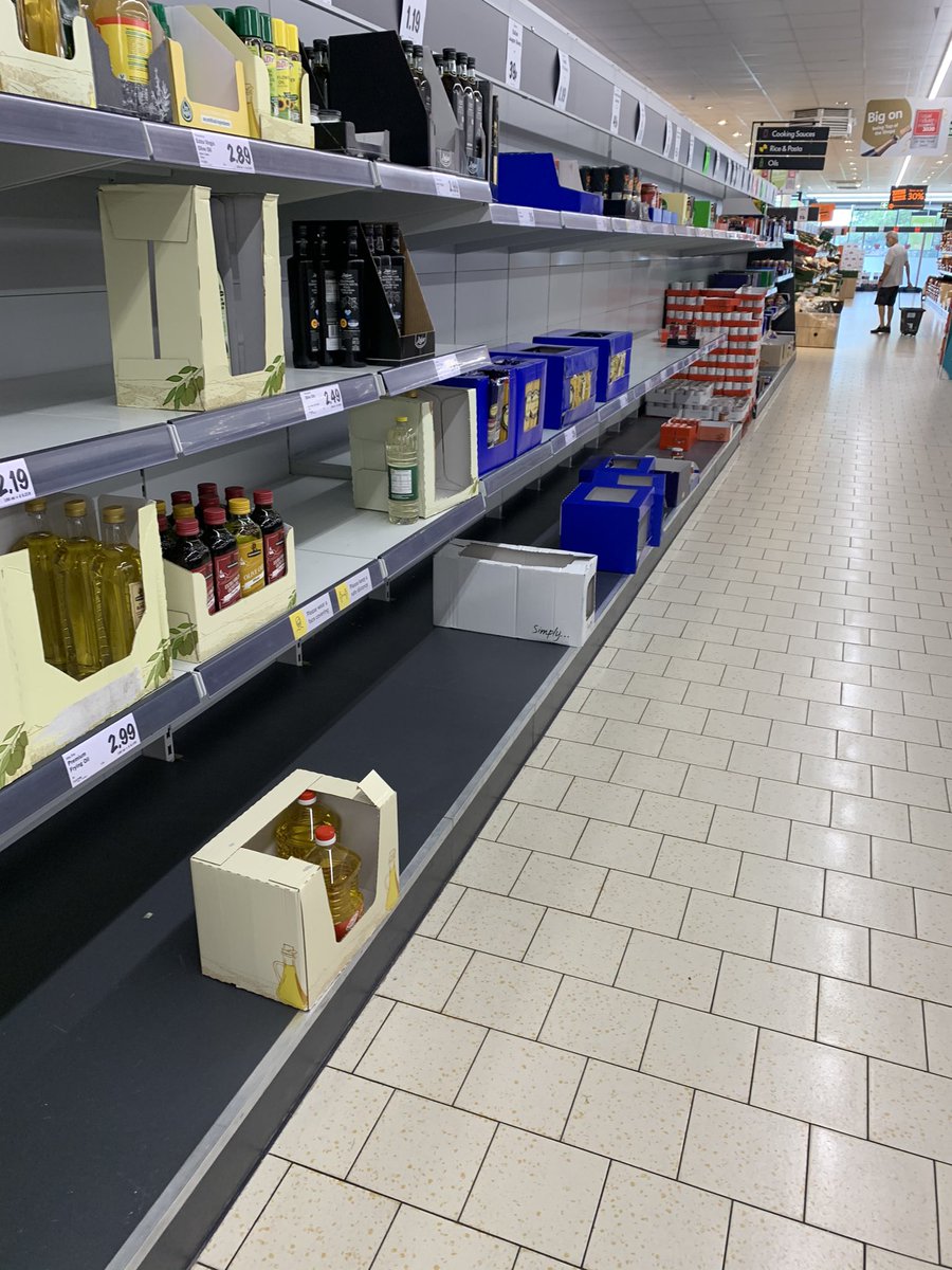 UberGonk's tweet photo. @LcdViews My Lidl in Exmouth Devon have a big job then, every aisle looks like this 🤪🤦‍♂️ https://t.co/0jFYzNXeMa