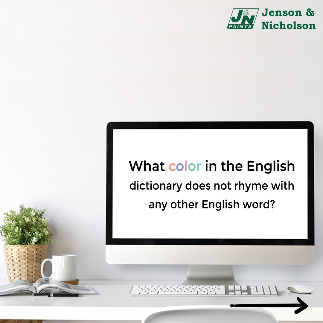 jnplindia's tweet photo. There may be over millions of words in the English dictionary, but our favorite words always consist of those that are related to colors. Use our range of colors to emote your emotions onto your walls.

#walls #coloursoflife #colours #colourful #puzzles #JensonandNicholsonPaints https://t.co/8w53Add4XY