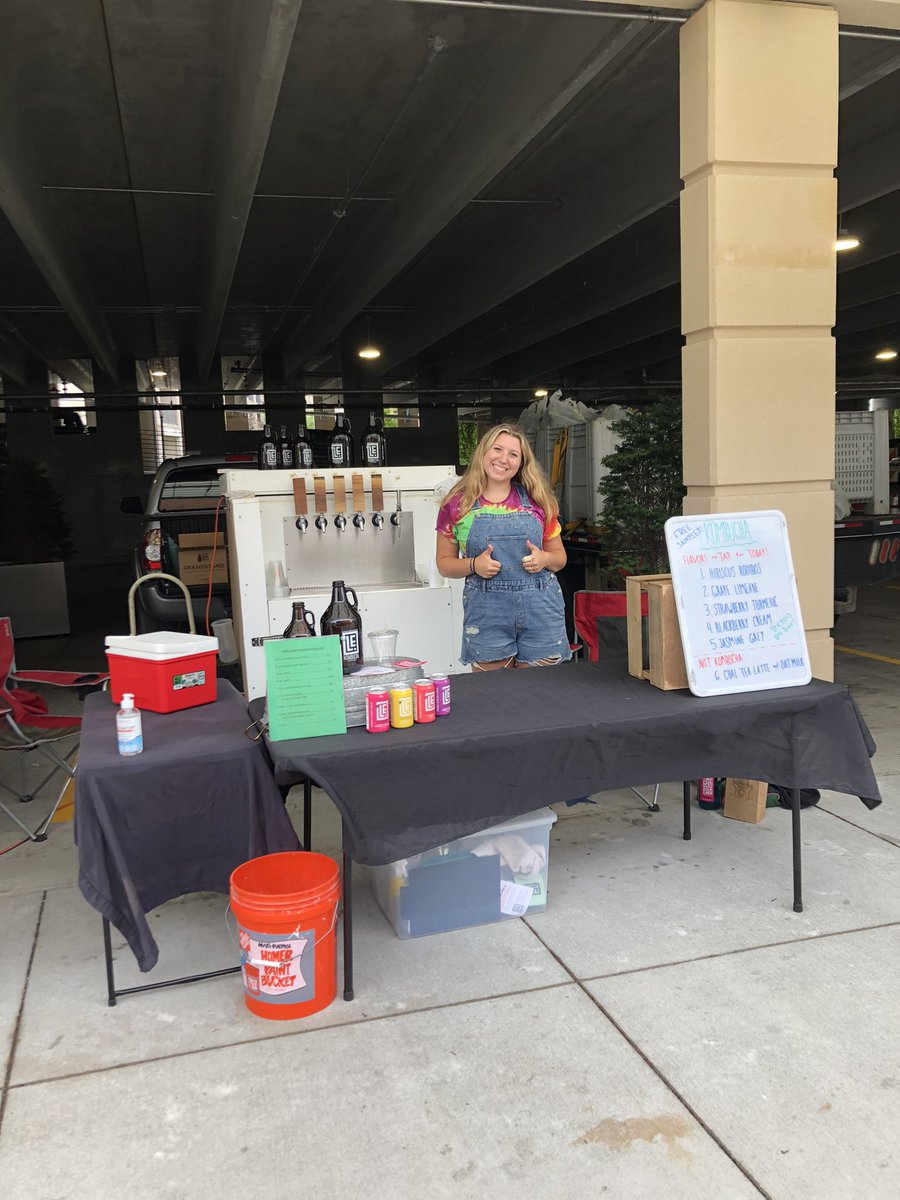 The rain, rain went away and it’s a great morning for kombucha at <a href="/cityoflenexa/">City of Lenexa</a> farmers market!