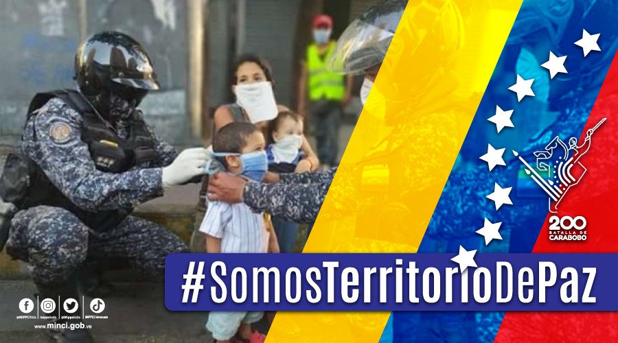 #10Jul |🇻🇪📢 ¡SEGUNDA ETIQUETA DEL DÍA! ▶️ #SomosTerritorioDePaz Jamás podrán quitarnos la Paz. Venezuela se Respeta.