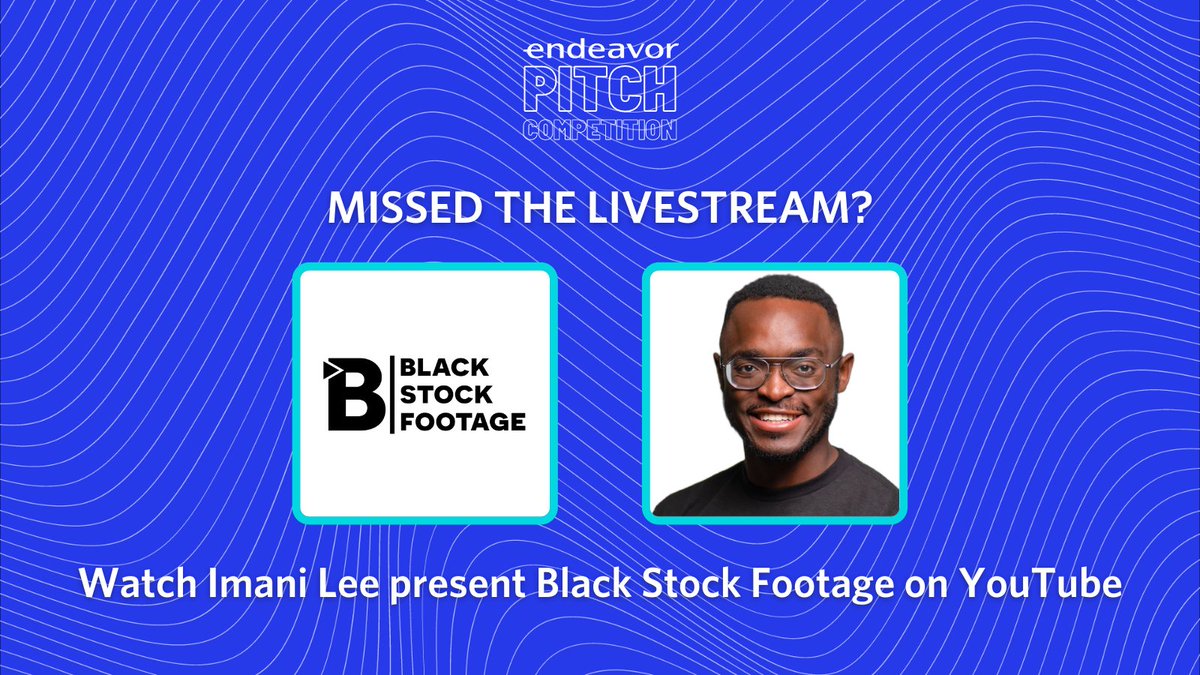 The next presentation earned first place at our #EndeavorPitchCompetition! Watch Imani Lee, Founder & CEO of @blackstkfootage, pitch their company to our panel of esteemed judges.

Watch it here: youtu.be/ayK2RyFPx04