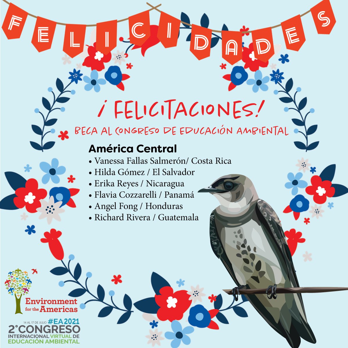 enviroamericas's tweet photo. 28 Educadores del Día Mundial de las Aves Migratorias se preparan para asistir al II Congreso de Educación Ambiental 2021.

DMAM galardonó a  educadores de aves en el Caribe, México, Centro y Sur América.

#SingFlySoar #CantaVuelaElévate #DMAM2021 #WMBD2021 https://t.co/uA0dFg9Dtm