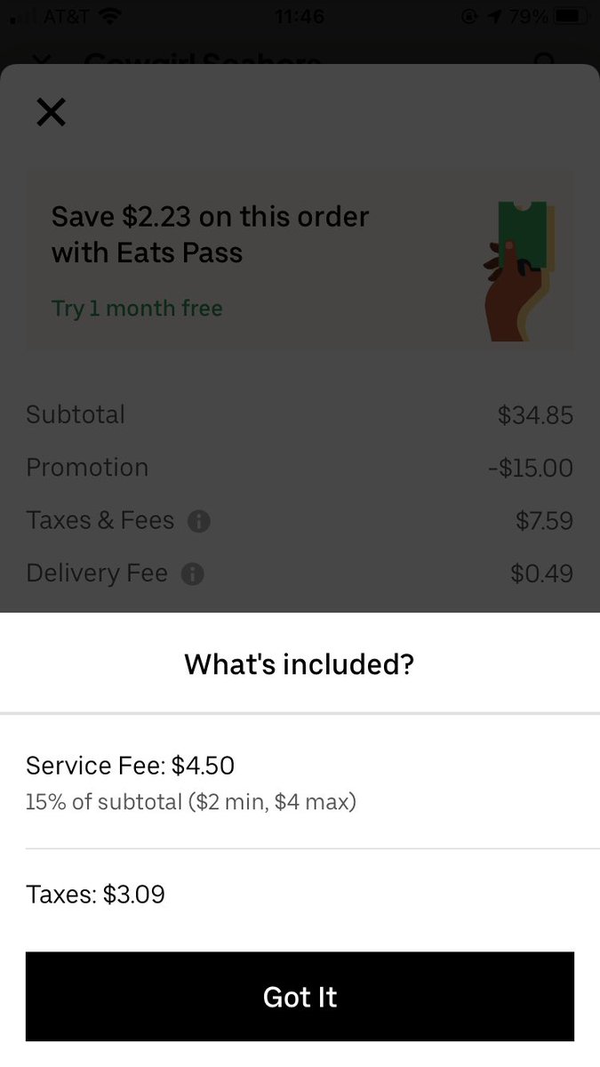 CVelivela's tweet photo. Hmm don’t think this is what max means ⁦@UberEats⁩ https://t.co/rWSBNvJBGX