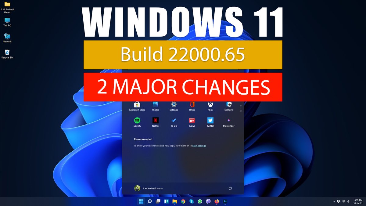 TechBallBD's tweet image. 2 Major Changes on Windows 11 Build 22000.65 - TechBall

youtu.be/5m1ZtZGrVtg

#Windows11 #Windows11_Build_22000_65

Follow Us:
Facebook: facebook.com/TechBallOffici…
Twitter: 
YouTube: youtube.com/c/TechBallOffi…