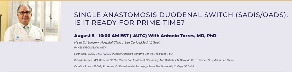 PSchauerMD's tweet image. SADI,READY FOR PRIME TIME? by @AntonioTorres63 AUG 5, 10 AM EDT. Sneak Peak youtu.be/GHQd__7l8BY Register pbgrandounds.org  @IfsoSecretariat @ASMBS @IBCClub1 @IBCOxford @SAGES_Updates @BariatricNews @BariatricTimes @NeilFlochMD @Bariatric_doc @dralqahtani1 @mjamal110