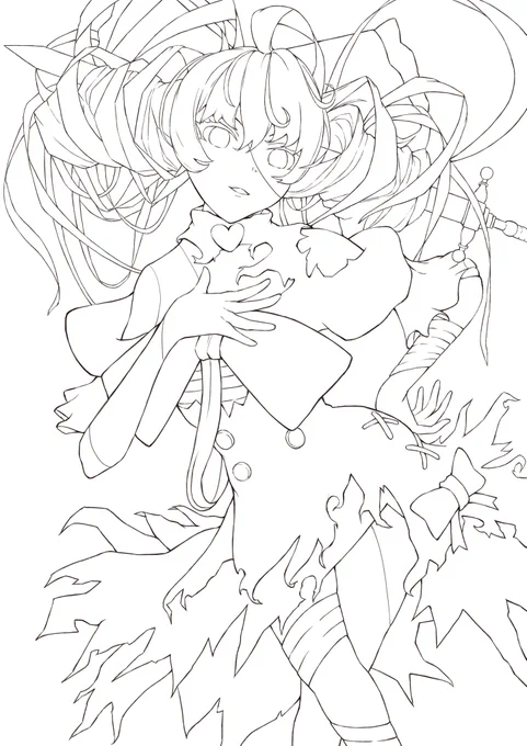 Kureiji Ollie (オリー)  001  線画
#graveyART #hololivefanart #hololiveID
#Kureiji_Ollie #ホロライブオルタナティブ
 #hololiveALT #ホロライブ 