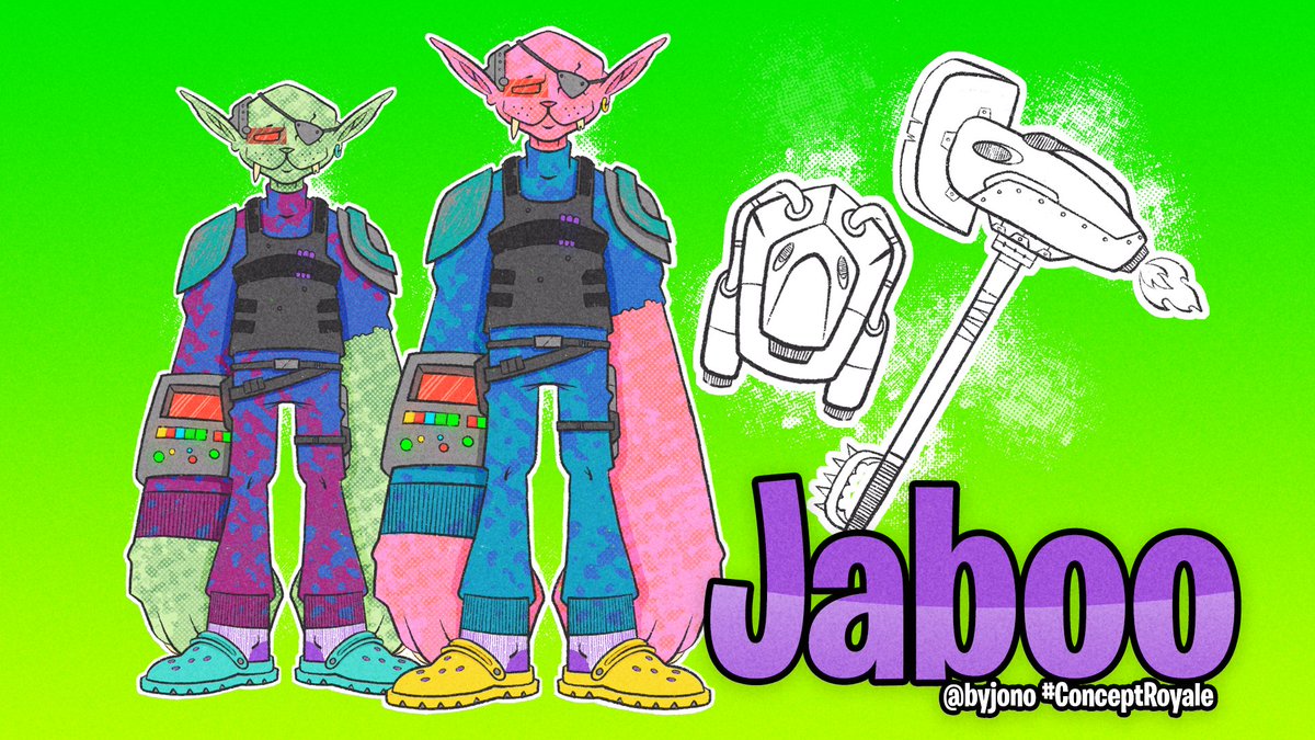 my stream knows that I've been practicing this for #conceptroyalecontest – this is "jaboo" with variant colour, pickaxe, and back bling concept 🤌🌸

#fortnite <a href="/FortniteGame/">FortniteGame</a> #fortniteconcept