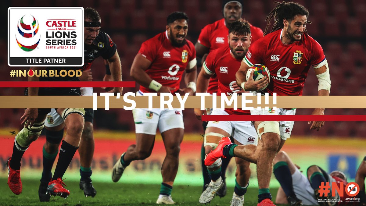 1 | Try time! 🏉 The <a href="/lionsofficial/">British & Irish Lions</a> 🦁 scored a try, retweet this post and you could win 1 of 10 limited-edition jerseys. 🔥 #CastleLionsSeries #InOurBlood #SHAvBIL