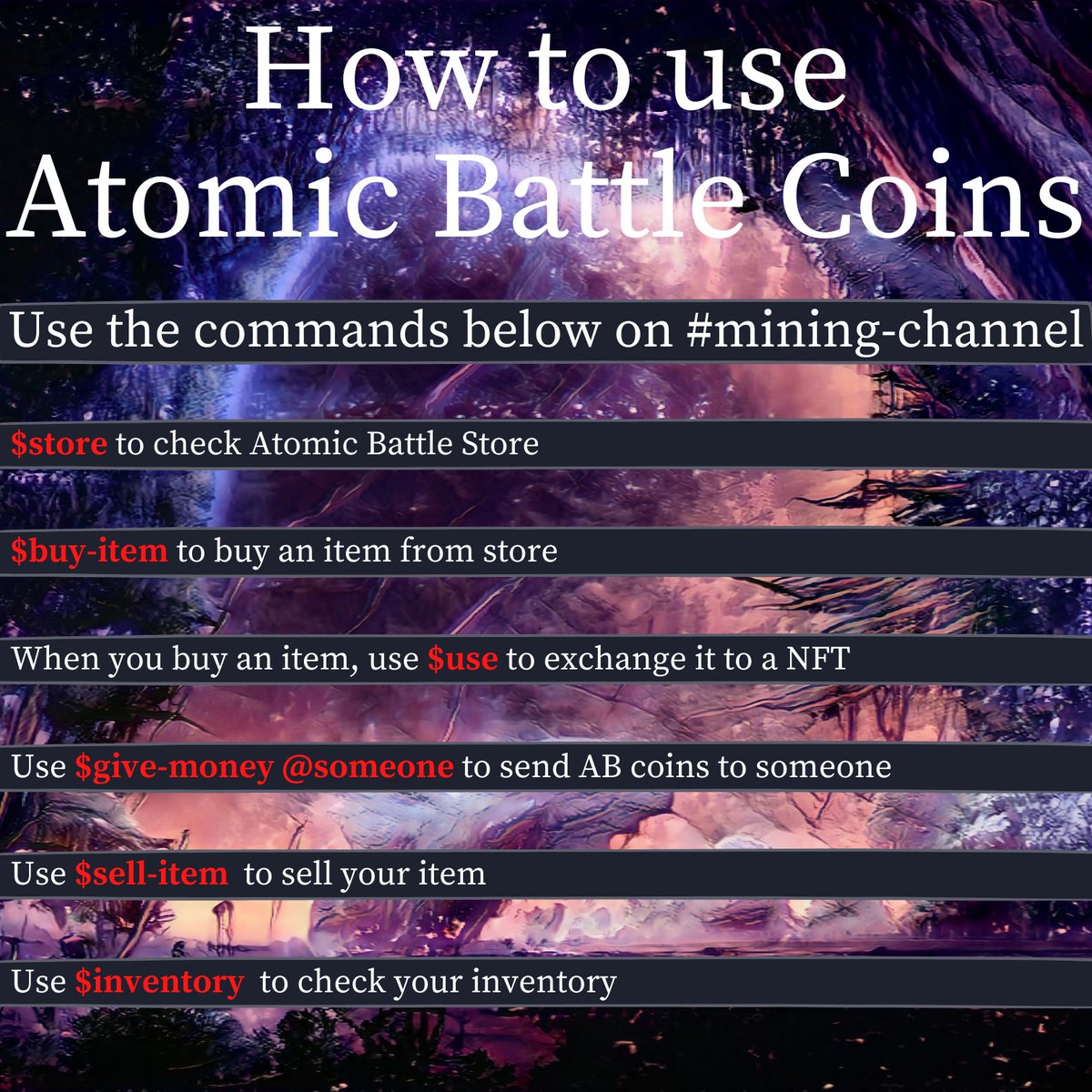BattleAtomic's tweet image. Wanna mine Atomic Battle Coins for free and buy Atomic Battle NFTs using them? Here&apos;s your chance!

Go to discord.gg/kRR9jmkf88 and drop your wax address.

#mine #farm #nft #freeNFT #wax #waxp #atomichub