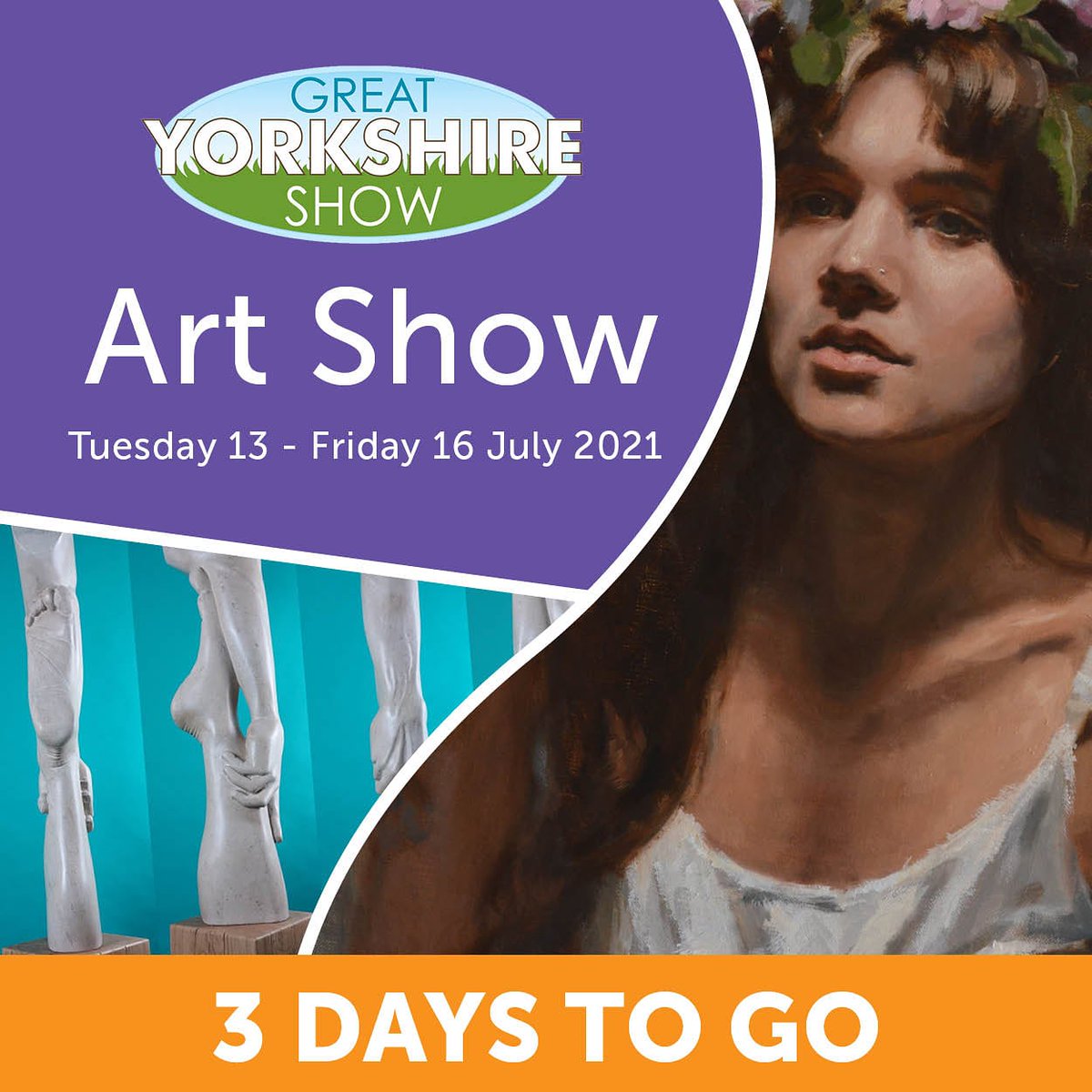 The artworks have started going up on our gallery walls! I can't wait to show you!! #3daystogo
#gys2021 #greatyorkshireshow #art #artists #artshow #artworkforsale