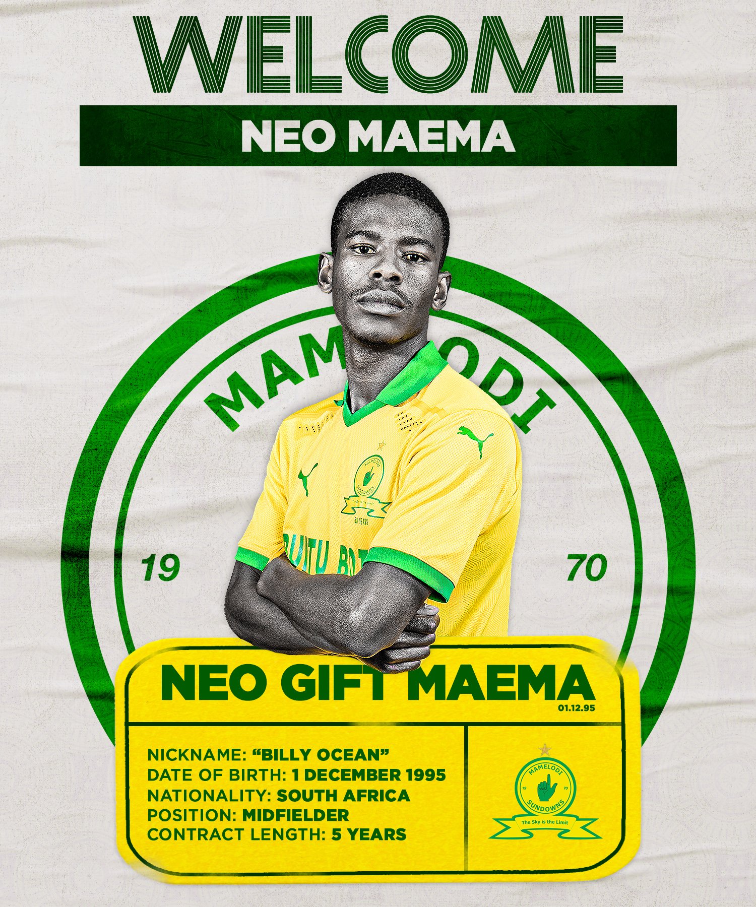 Mamelodi Sundowns Fc Neo Maema Is Ready To Give Everything For The Brazilians Comment With A To Welcome Neo To The Home Of The Champ11ons Sundowns Welcomemaema