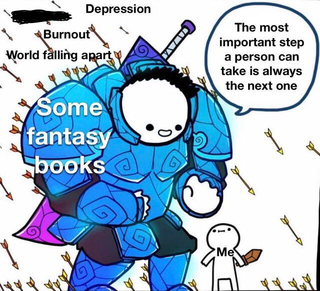 accessiblegamer's tweet image. People: why do you read so many fantasy books?

Me: