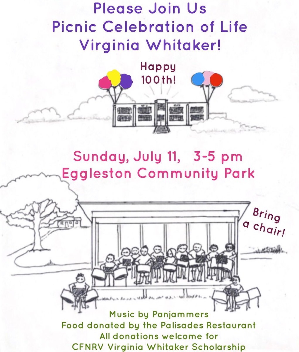We’re PanJamming in Eggleston tomorrow! Hope you’ll come out to enjoy the music and celebrate the life of Ms. Whitaker!

#BlacksburgPanJammers