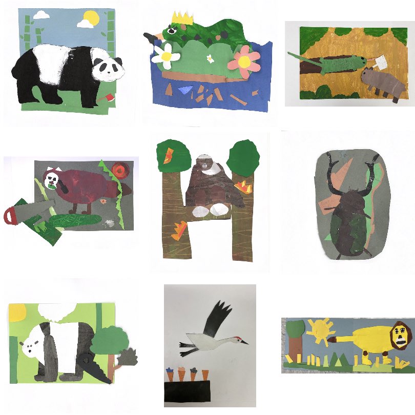 E-IFTA Adventurers focused on endangered species of Asia &amp; created hand-painted, cut-paper collages to highlight the importance of saving our disappearing creatures. Each masterpiece also includes a visual clue to show a main reason why their animal is on the decline. <a href="/IFTA_FCPS/">IFTA & E-IFTA FCPS</a>