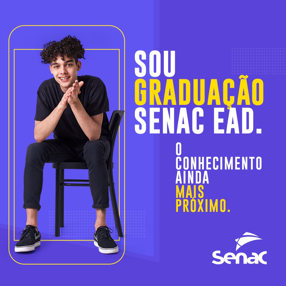Independente de onde esteja, a qualidade de ensino está perto de você com a Graduação Senac EAD. Faça sua matrícula aqui: ead.senac.br/graduacao/ #SouSenacEAD
#SouGraduaçãoSenacEAD