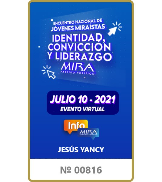 jesusyancy's tweet photo. Afortunado de ser parte de #juventudesmira El Encuentro Nacional de Jóvenes Miraistas está siendo fantástico. Ver a muchos jóvenes crecer en una política diferente, con principios y valores que marcan la diferencia.

Gracias @PartidoMIRA @carlos_guevara https://t.co/DH6gFLAEBc