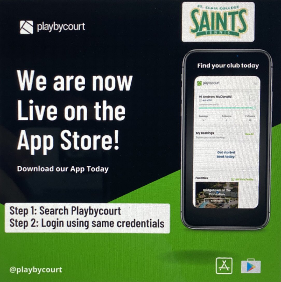 Download our app today to book your court or reserve a lesson!