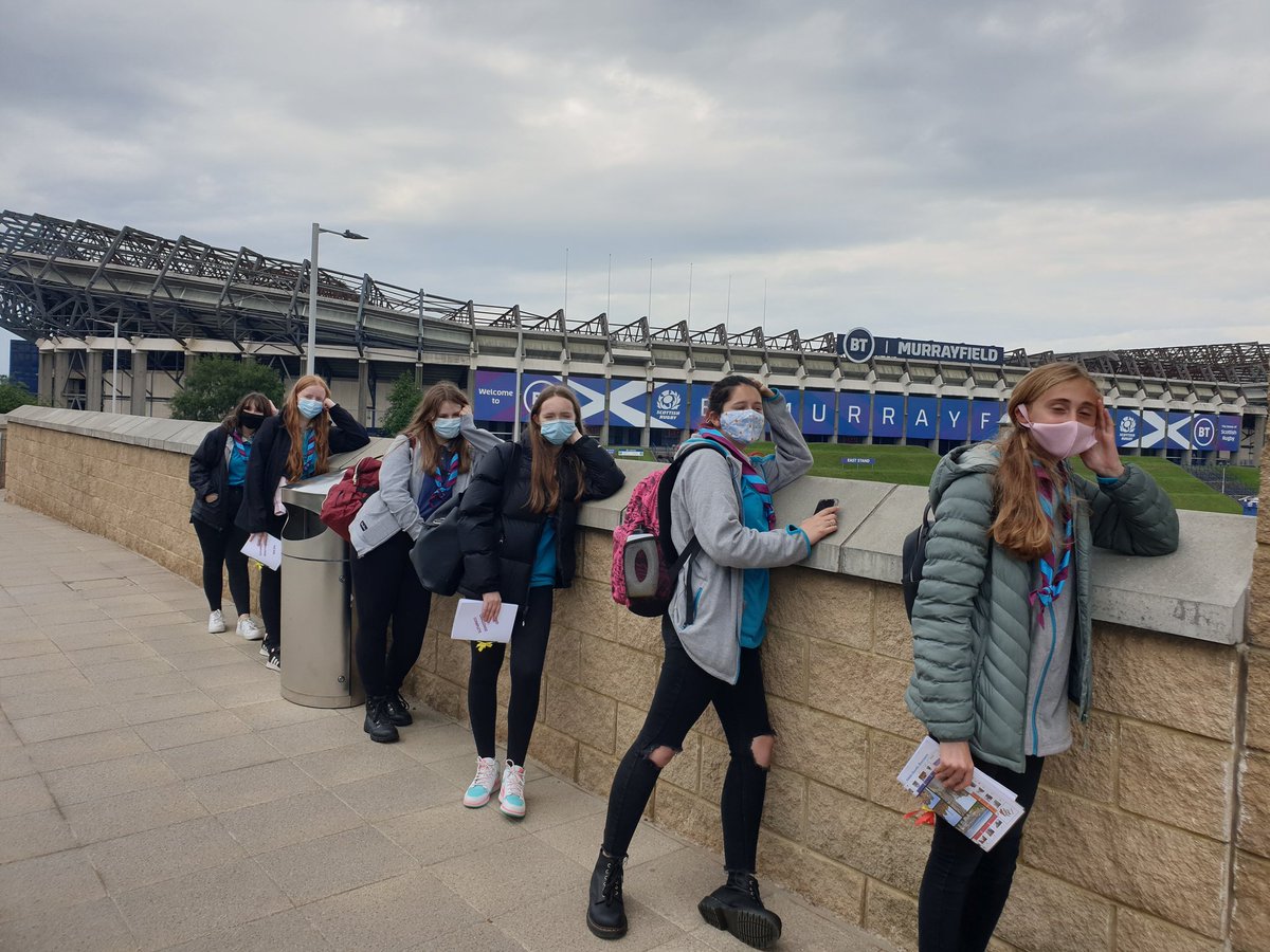 20thPerth's tweet photo. Our Rangers had our first ever unit trip away today.  Trip to Edinburgh for a Monopoly challenge.  Challenges and learning in many ways.  So good to be doing more normal things again. @GirlguidingPK @GirlguidingScot @ScotDevWorker @Girlguiding @ScotChiefGuide https://t.co/REqgGjHWwg
