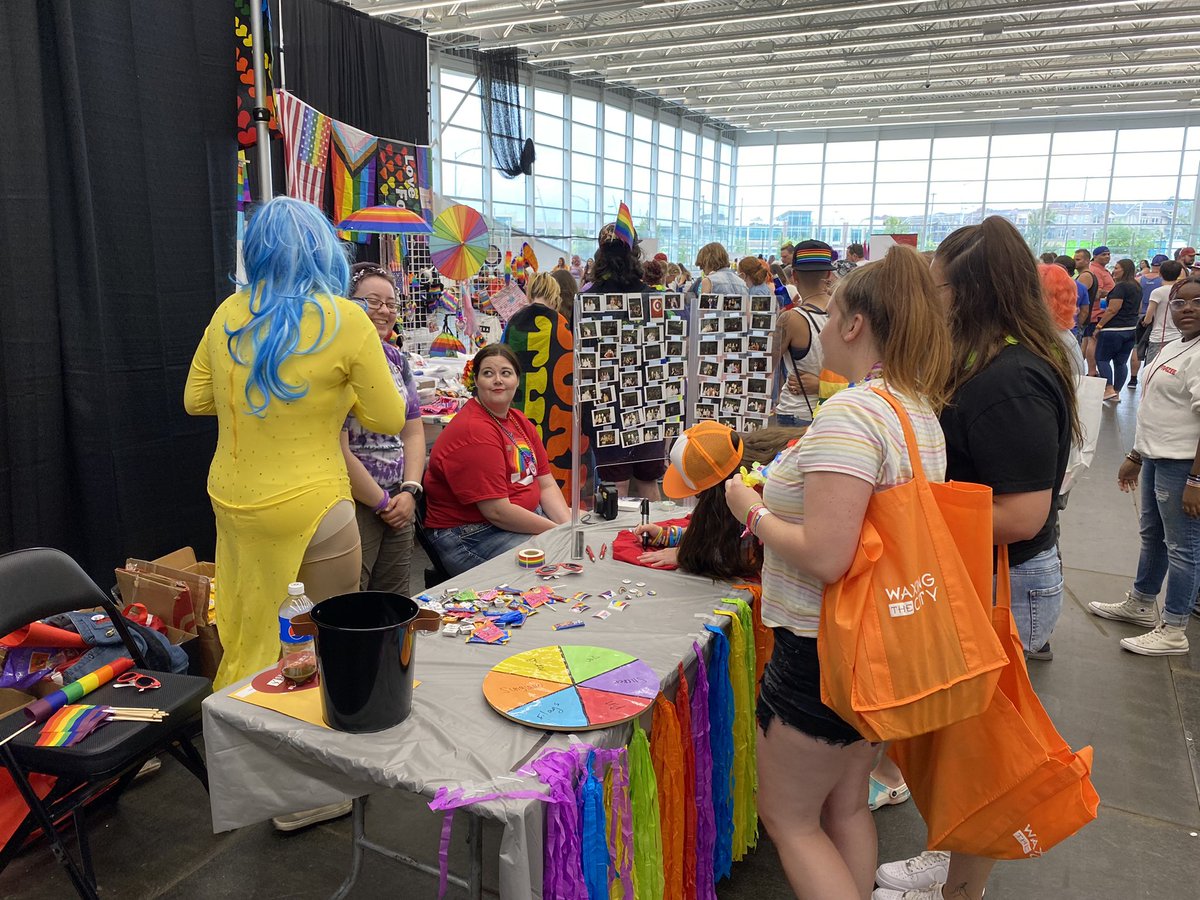 KellyFrank03's tweet photo. Day two of the pride festivities! Parade and festival! Thanks to everyone who was able to show up even after the storms and power outages!! @DrewGuenther @_tayfromtarget @bartlette_teri @CarieBusboom https://t.co/YLcHyNVNbF