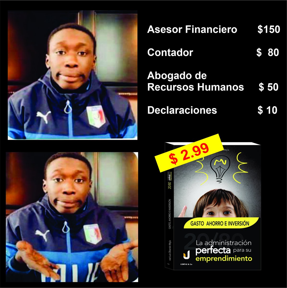 Contaxyco's tweet image. 𝐆𝐔𝐈𝐀 𝐏𝐑𝐀𝐂𝐓𝐈𝐂𝐀
Régimen Impositivo para Microempresas
Presupuesto
Recursos Humanos
Inversión y Ahorro
Conoce Aplica y Administra
Contáctenos: 0993980536 / 0995320330 / bit.ly/35A88ie