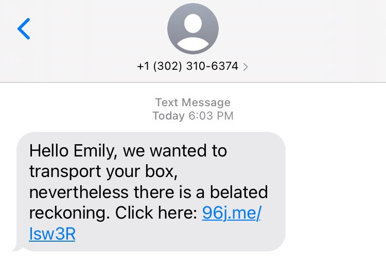 Dear scammer. 

You’re more than welcome to keep that “belated reckoning”. I’m certainly not going to pay you for it.