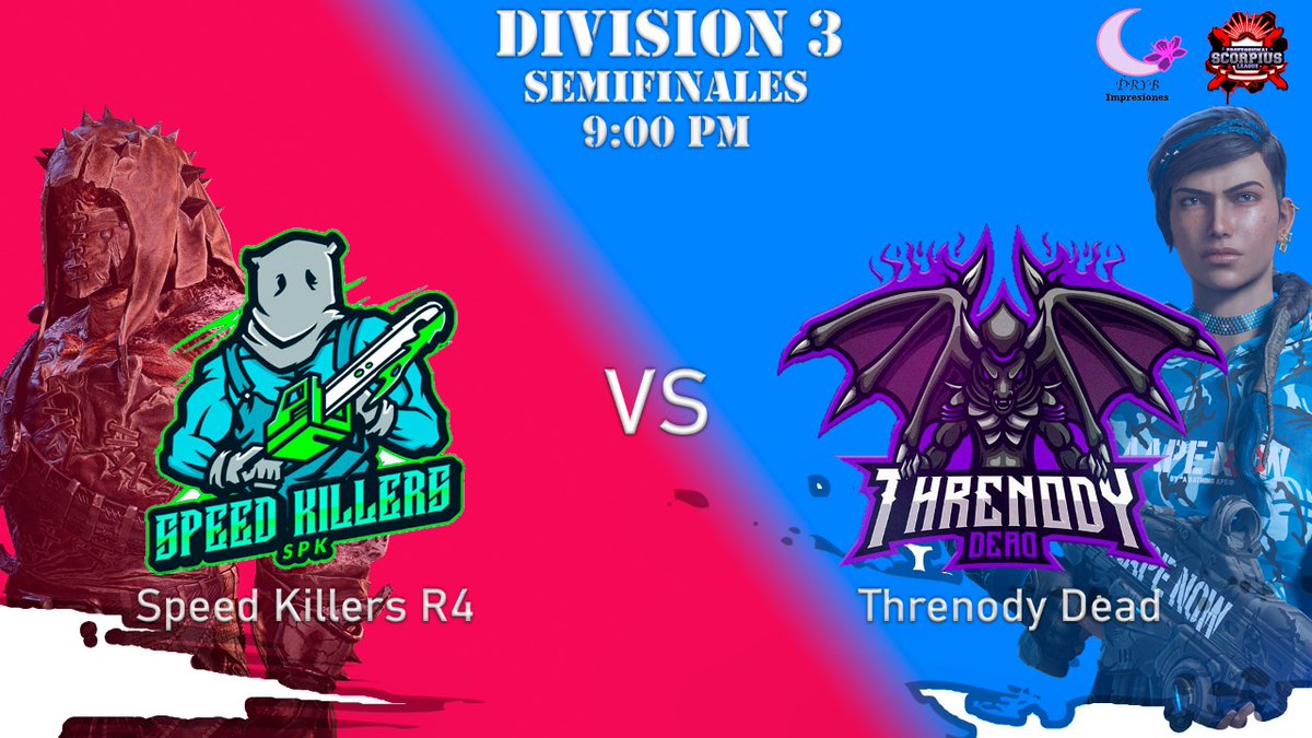 Hoy nuestra escuadra de Speed Killers R3 (Antes R4) tendrá Semifinales en la <a href="/LigaPsl/">Liga PSL</a> vs Threnody Dead 🏆

Mucha suerte SpK!! 🔥
<a href="/iChaMako_Mx/">ChaMa☘️</a> 
<a href="/Obbscurial_/">Eduardo.</a> 
<a href="/Jose_samba3/">YoJosé</a> 
@FleetSDL