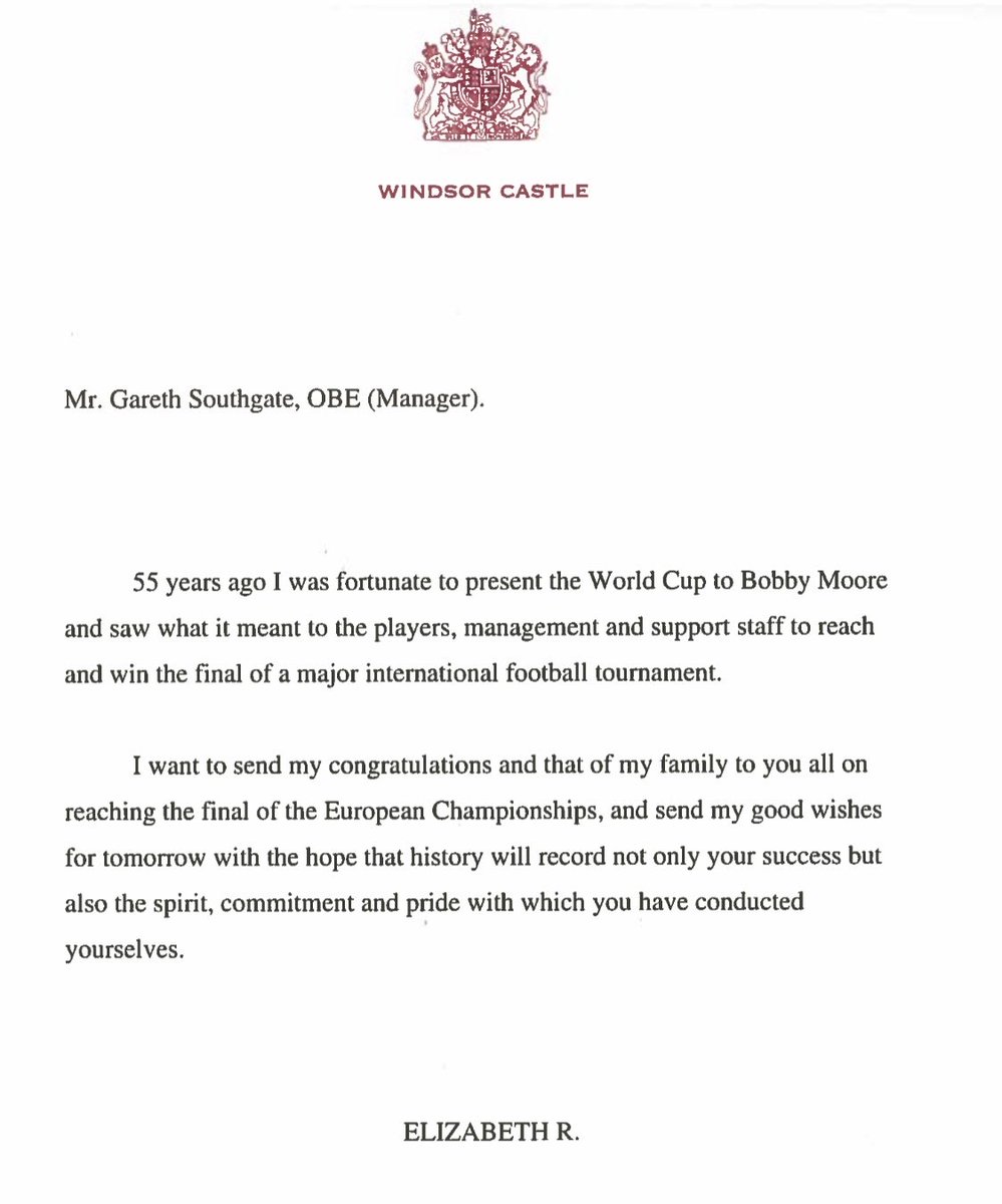 BREAKING: The Queen wants it to come home....