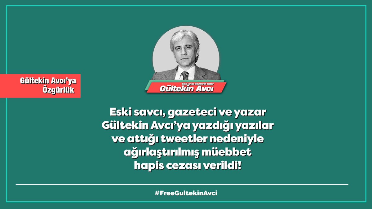 Hastalr_Tutuklu's tweet photo. Gazeteci Gültekin Avcı, yazılarından dolayı ağırlaştırılmış müebbet hapis cezasına çarptırıldı.

Bir gazeteci.. Bir yazı yazmak nasıl suç olabilir? @adalet_bakanlik

GültekinAvcıya Özgürlük
#FreeGultekinAvci https://t.co/ExpSvnLLXY