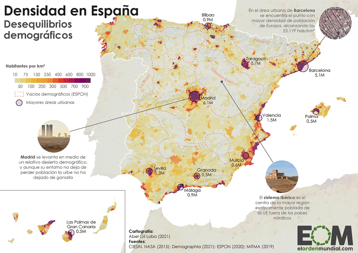 elOrdenMundial's tweet photo. 🇪🇸Cuatro mapas para entender la distribución demográfica y productiva de España. https://t.co/cZMy7rdmJQ
