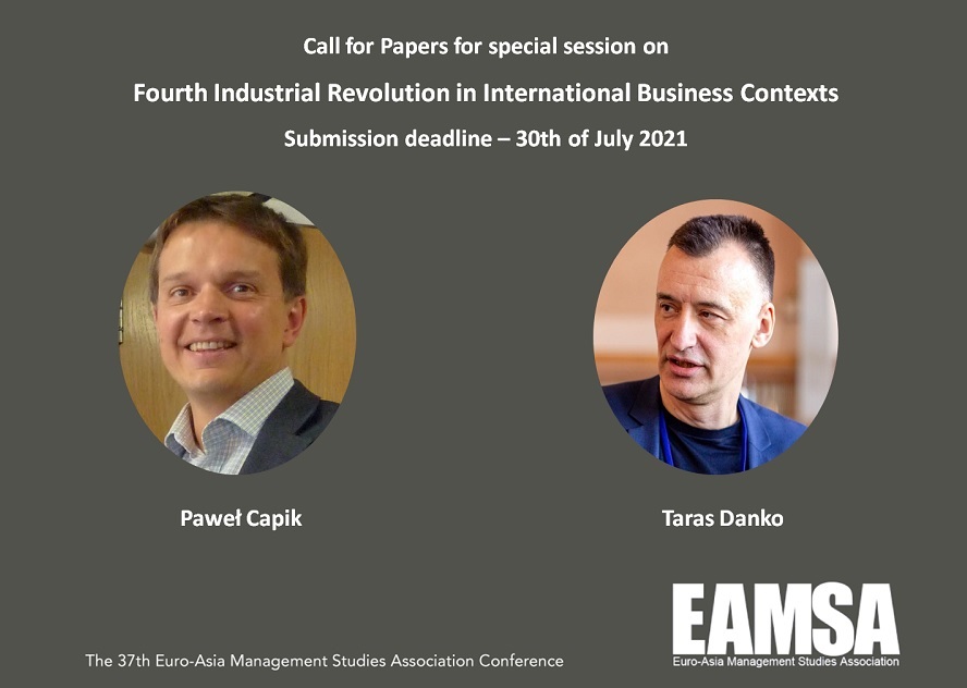 TarasDanko's tweet photo. CfP: Fourth Industrial Revolution in IB contexts, EAMSA 2021 Conference - DEADLINE EXTENDED  30th OF JULY
The session welcomes conceptual and empirical contributions exploring international business aspects of the Fourth Industrial Revolution #IB_40 https://t.co/USzKJBewEQ