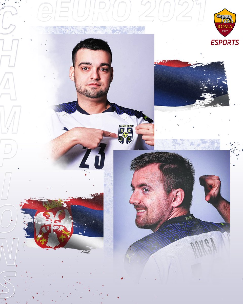 🟡🇷🇸 #eEURO2021 𝐂𝐇𝐀𝐌𝐏𝐈𝐎𝐍𝐒 🏆🔴

👏 @RoksaCZV22 
👏 <a href="/kepapfc/">KepaPFC</a> 

💪 DAJE ROMA! 💛❤️