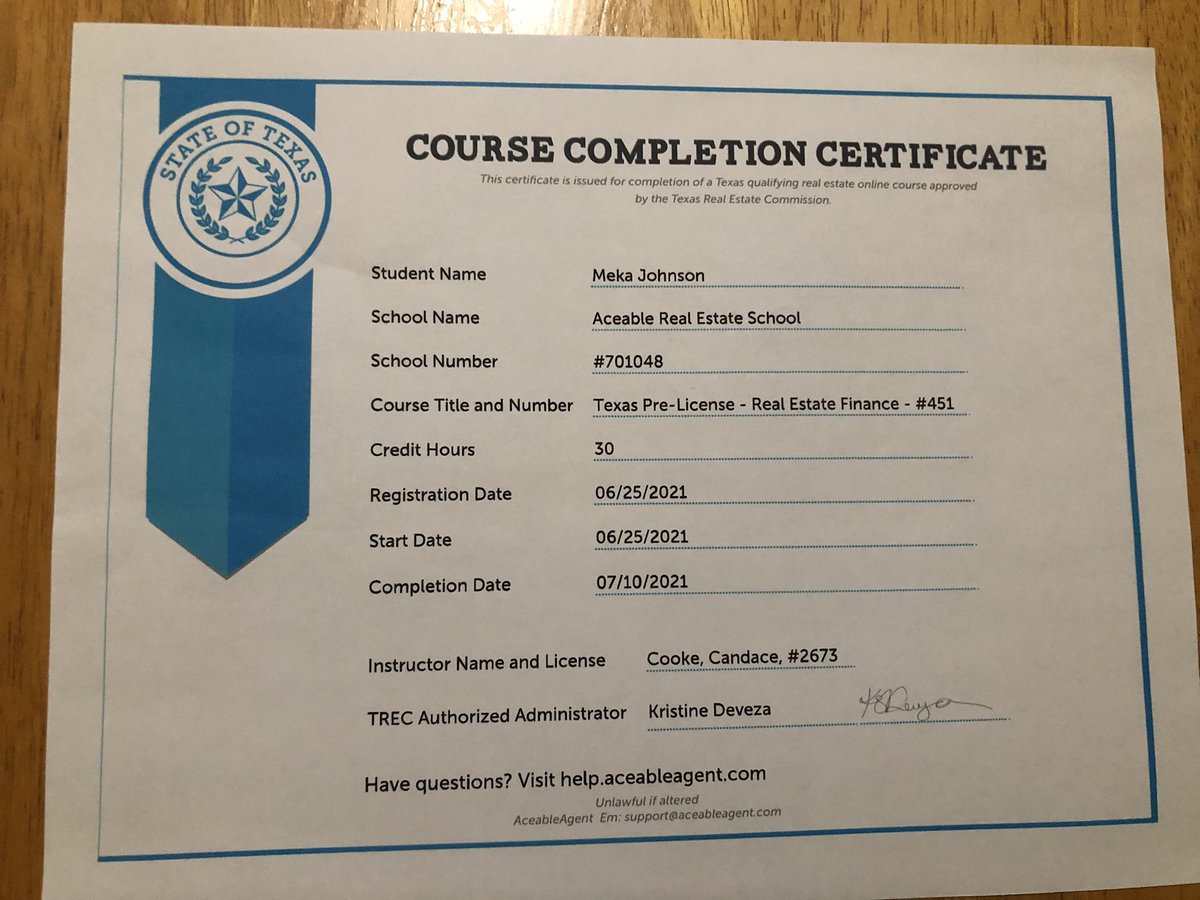 mekarjohnson's tweet photo. Woot woot another AceableAgent course passed! Real Estate Finance, four complete only two more to go!!! Thank you again AceableAgent for making such an engaging course to digest all of this information. #aceableagent #texasrealestate #realestate https://t.co/iNAw1MoCOi