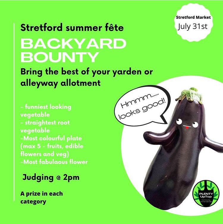 Call our for all amateur growers - we are teaming up with <a href="/spiritofessoldo/">The Up Top</a> for a fun #backyardbounty #competition! Come along with your vegetable of choice on 31 July to celebrate all your hard work. Prizes in all categories! #market #growyourown #wonkyveg #Homegrown #summerfete