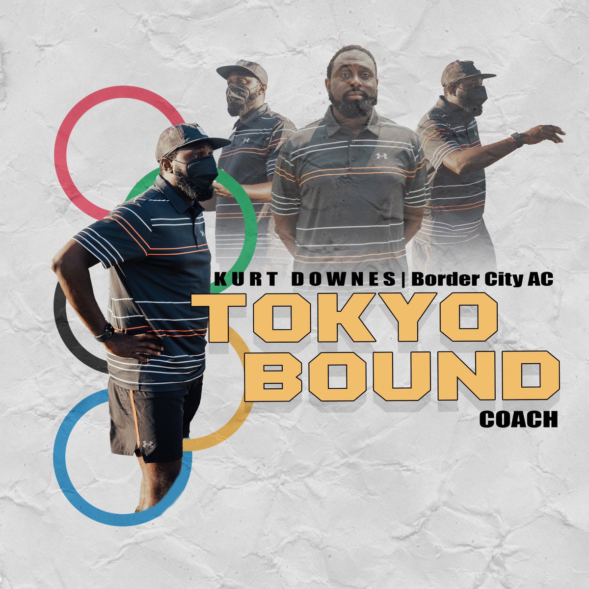 Congratulations to Border City’s own Head Coach Kurt Downes on being selected as a coach for the Canadian Track &amp; Field Olympic team!!! Good luck Coach Kurt!! 

#runjumpthrowforthwborder #tokyoolympics #2021olympics