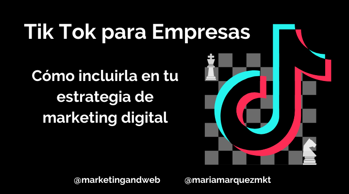 Miguel Florido (@miguelfloro) on Twitter photo 🎯 Tik Tok para Empresas: Cómo usar Tik Tok en tu Estrategia de Marketing Digital
🔹 Qué es Tik Tok y Para qué sirve
🔹 Cómo usar Tik Tok para Empresas
🔹 Algunas Empresas y Marcas que están en Tik Tok
marketingandweb.es/marketing/tik-… vía <a href="/mariamarquezmkt/">MARÍA MÁRQUEZ | Copywriter Senior</a>
#marketingDigital #socialmedia 🎯 Tik Tok para Empresas: Cómo usar Tik Tok en tu Estrategia de Marketing Digital
🔹 Qué es Tik Tok y Para qué sirve
🔹 Cómo usar Tik Tok para Empresas
🔹 Algunas Empresas y Marcas que están en Tik Tok
marketingandweb.es/marketing/tik-… vía <a href="/mariamarquezmkt/">MARÍA MÁRQUEZ | Copywriter Senior</a>
#marketingDigital #socialmedia