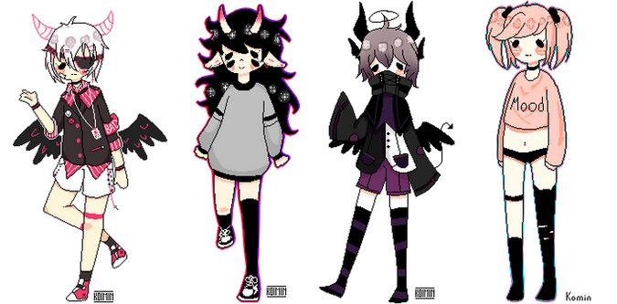 vointt's tweet photo. old commissions #commissions #pixelart #pixel #cute #chibi #arttwt #anime #animeart #artph https://t.co/Da2kirlEgZ