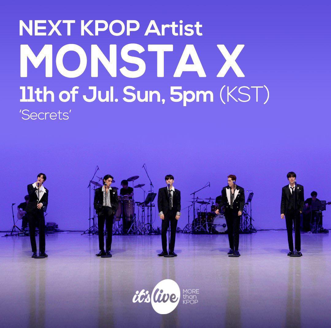 kpopWorldItaly1's tweet photo. I MONSTA X si esibiranno con "Secrets" al MBC Mdromeda KPOP Live l'11 luglio 2021, 17:00 KST (10 am ITA)
#MONSTA_X #MONSTAX #Mdromeda #잇츠라이브 #KPOP #itsLIVE #kpoptwitter https://t.co/NDr7cUH9gA